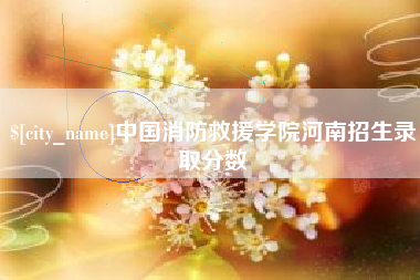 章丘中国消防救援学院河南招生录取分数