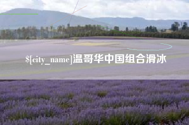 章丘温哥华中国组合滑冰