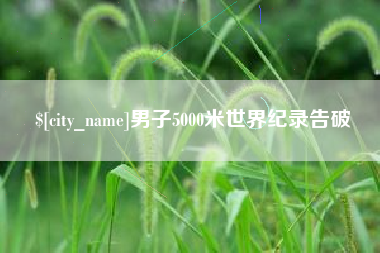 章丘男子5000米世界纪录告破