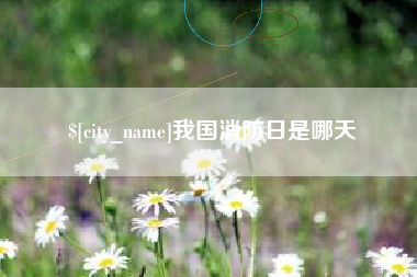 章丘我国消防日是哪天