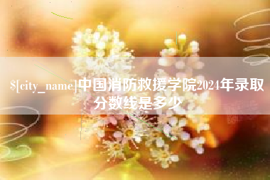 章丘中国消防救援学院2024年录取分数线是多少