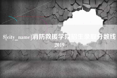 章丘消防救援学院招生录取分数线2019