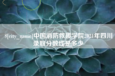 章丘中国消防救援学院2021年四川录取分数线是多少