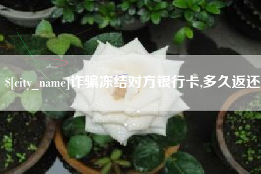 章丘诈骗冻结对方银行卡,多久返还