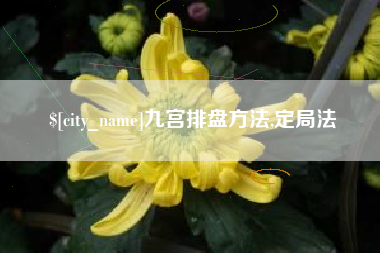 章丘九宫排盘方法,定局法