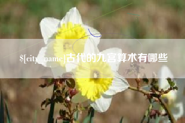 章丘古代的九宫算术有哪些