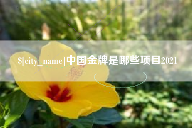 章丘中国金牌是哪些项目2021