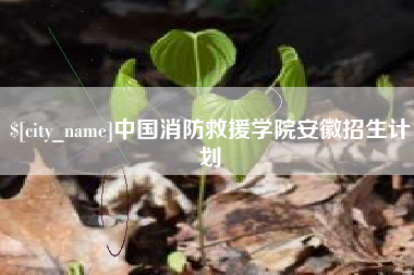 章丘中国消防救援学院安徽招生计划