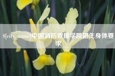 章丘中国消防救援学院招生身体要求