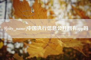 章丘中国执行信息公开网有app吗
