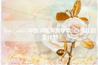 章丘中国消防救援学院2020浙江招生计划