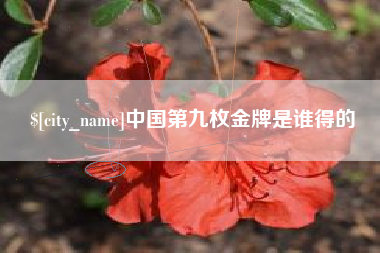 章丘中国第九枚金牌是谁得的