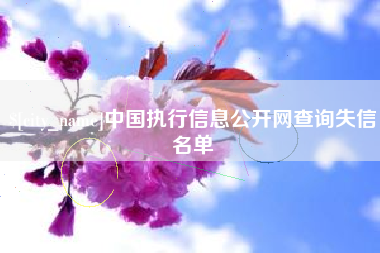 章丘中国执行信息公开网查询失信名单