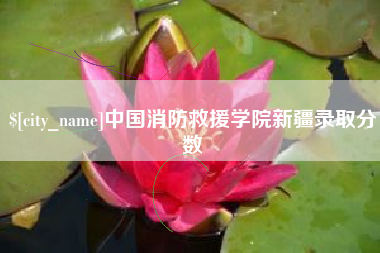 章丘中国消防救援学院新疆录取分数