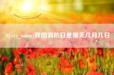 章丘我国消防日是哪天几月几日