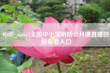 章丘全国中小学消防公开课直播回放观看入口
