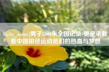 章丘男子5000米全国记录-更是承载着中国田径运动员们的热血与梦想