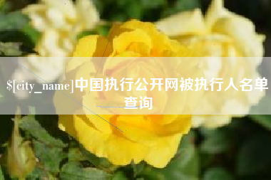章丘中国执行公开网被执行人名单查询