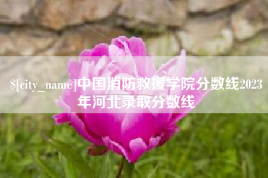 章丘中国消防救援学院分数线2023年河北录取分数线