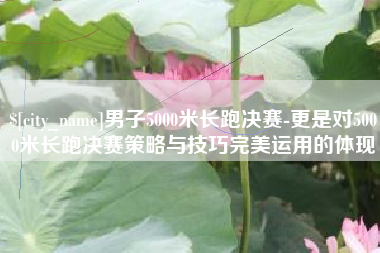 章丘男子5000米长跑决赛-更是对5000米长跑决赛策略与技巧完美运用的体现
