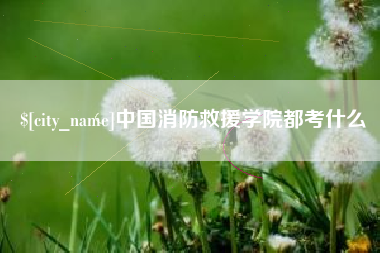 章丘中国消防救援学院都考什么