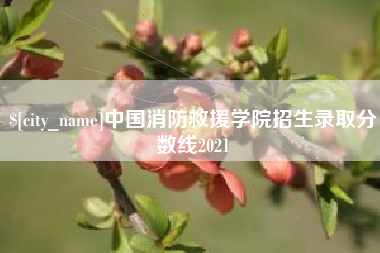 章丘中国消防救援学院招生录取分数线2021
