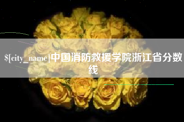 章丘中国消防救援学院浙江省分数线