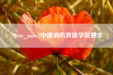 章丘中国消防救援学院要求