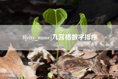 章丘九宫格数字排序