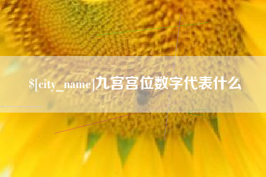 章丘九宫宫位数字代表什么
