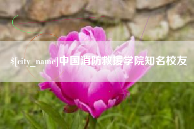 章丘中国消防救援学院知名校友