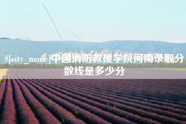 章丘中国消防救援学院河南录取分数线是多少分