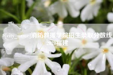 章丘消防救援学院招生录取分数线2020福建
