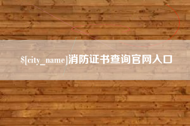 章丘消防证书查询官网入口