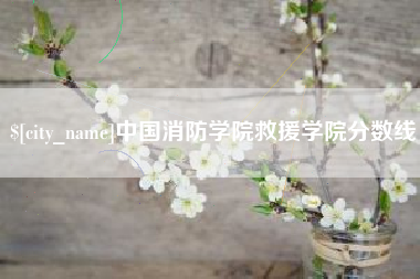 章丘中国消防学院救援学院分数线