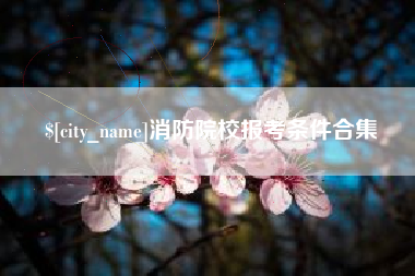 章丘消防院校报考条件合集